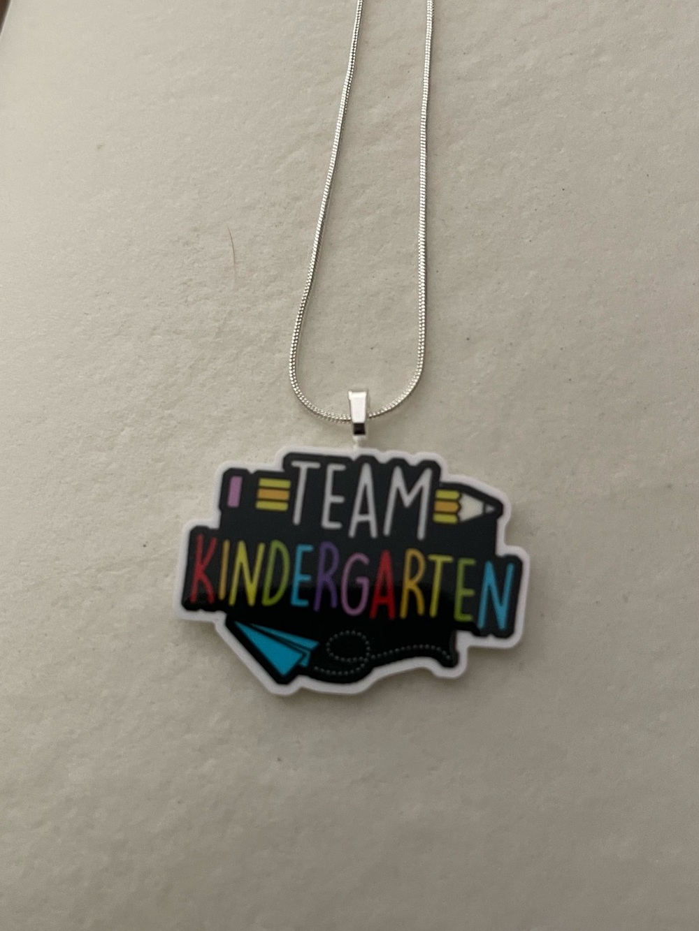 Team Kindergarten Colorful Pendant Necklace